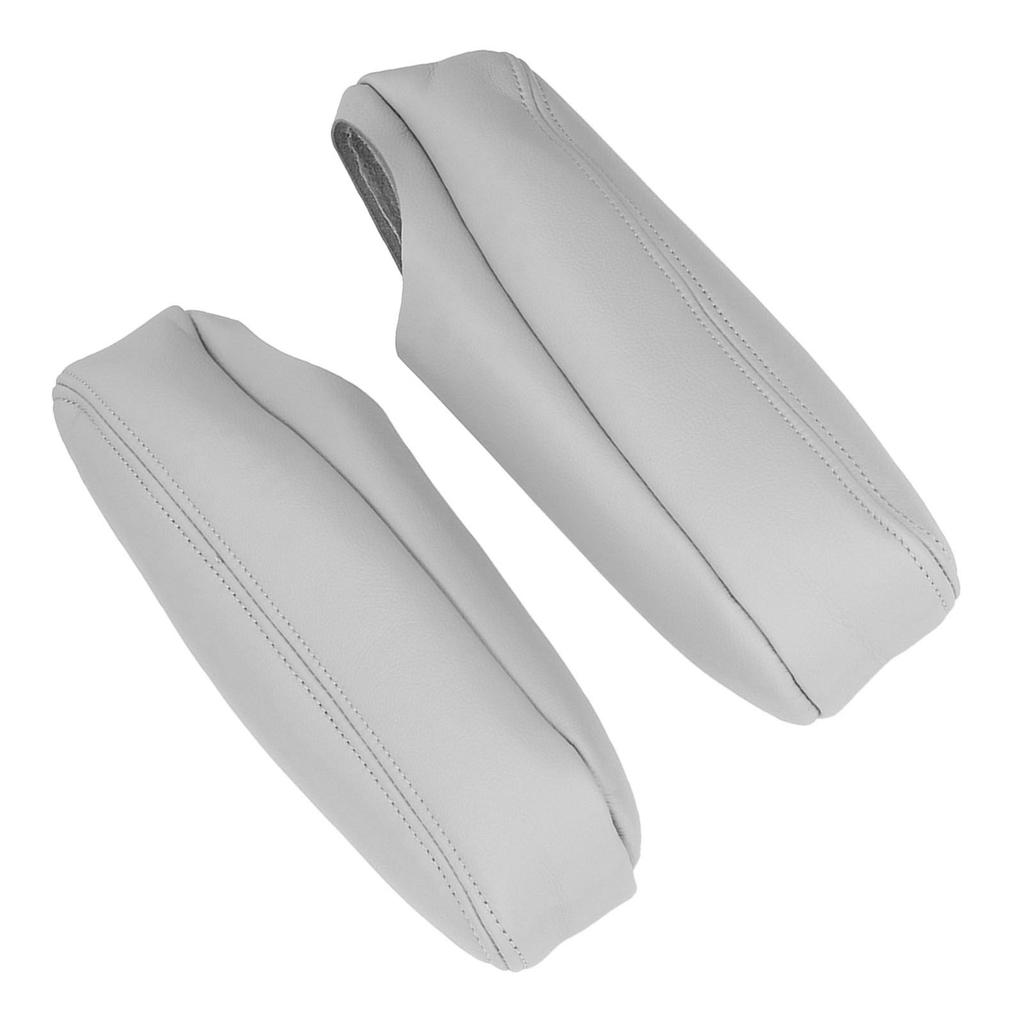 Car Front Seat Armrest Cover Artificial Leather Replacement for Chevrolet Tahoe Suburban 1500 2000‑2006Gray