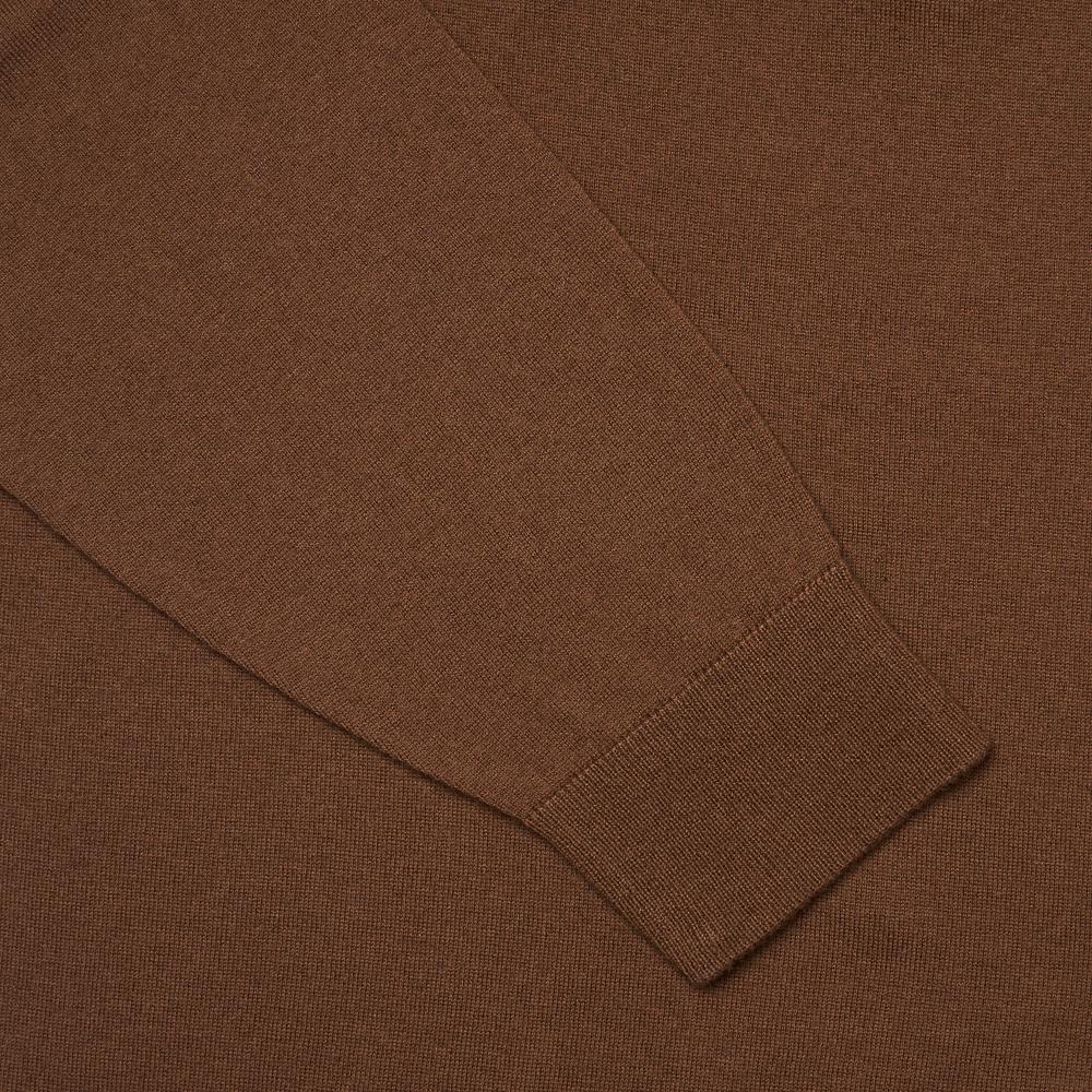 VERNO 25Ss Cashtouch Long Sleeve Polo Knit Brown