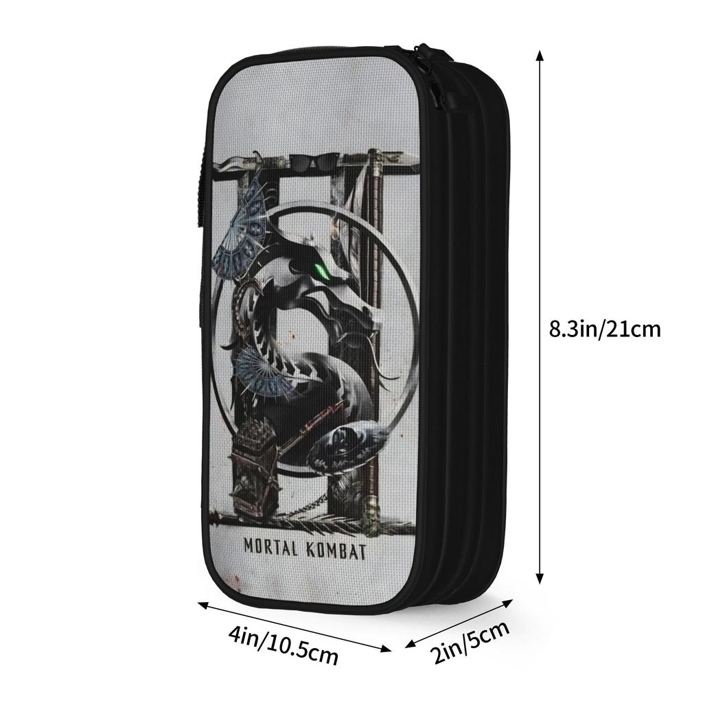 Mortal Kombat II Moive 2026 Pencil Case Double Layer Large Capacity Kids Pencil Case Stationery Suprise Gift
