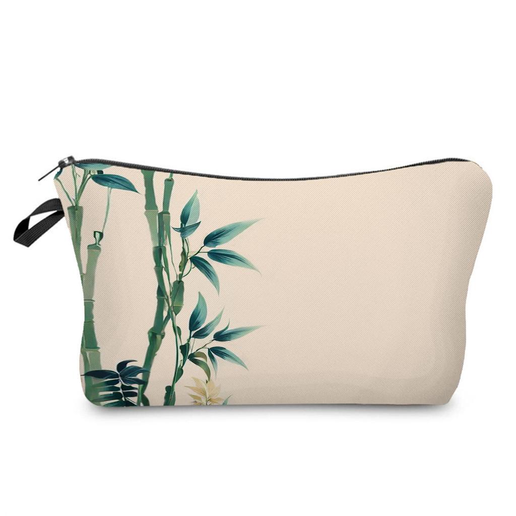 Women Bamboo grove Print Cosmetic Bag Toiletries Organize Travel Storage Case 6888