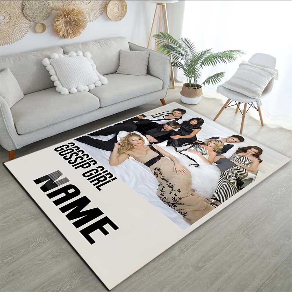 Warner Bros. Works (4) Customize Your Name Rug, Office Chair Cushion, Home Bedroom Living Room Gift.