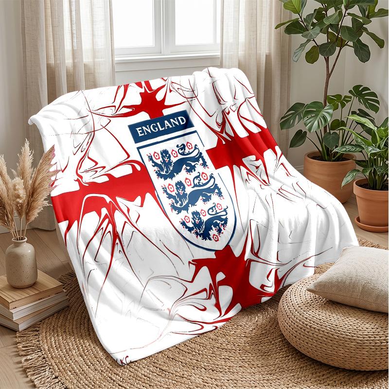 England national football team Theme blanket Soft Flannel Blanket Plush Throw Blanket Cozy Sofa Bed Blanket for Home Decor