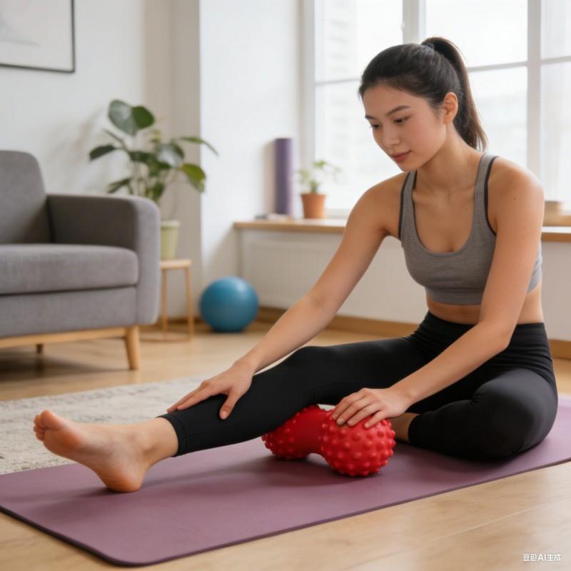 Foam Massage Ball Feet Back Shoulders Relief Non-Inflatable ABS Yoga Therapy Roller Peanut Shape