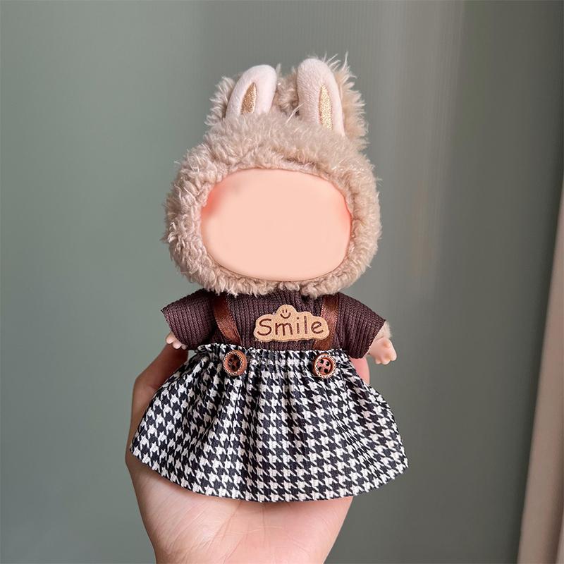 Doll Clothing Decoration Set For 17Cm Plush Vinyl Labubu Stylish Outfit Clothes Sports Leisure Suit Labubu Outfit Accessories