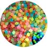 50-Pack 9mm Octagonal Fluorescent Stones for Garden or Fish Tank