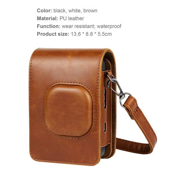 Storage Bag Wear-resistant Dust-proof Camera Storage Case with Shoulder Strap for Fujifilm-Insta Mini Liplay
