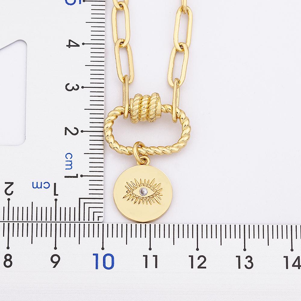 Nidin Top Quality Micro-inlay Copper Zircon Evil Eye Pendant Bangles Charm Link Pulsera Jewelry Bracelet Best Gift For Women Men