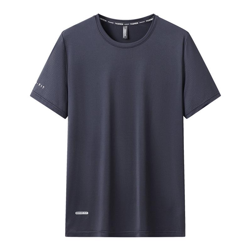 T-shirt da uomo a maniche corte atletiche ad asciugatura rapida, traspiranti, magliette da allenamento per corsa, elasticizzate, estive, casual, traspiranti, girocollo, top