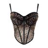 Classic Women Black White Dot Tube Top Corset Bustier Girl Sexy Push Up Vest Bralet Lady Bra Cropped Tops Club Party Lingerie