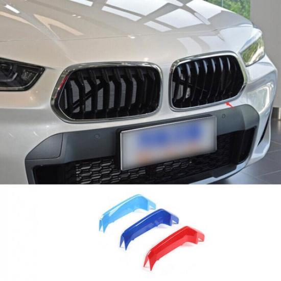 Fit For BMW X2 F39 2018- Three M-Color Front Centre Grille Decor Cover Trim