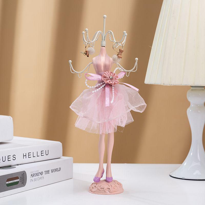 Elegant Princess Jewelry Organizer Stand Mannequin Dress Form with High Heel & Sofa Ring Holder for Necklace Earring Display