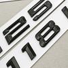 3D ABS Glossy Black Car Letters Logo 118i 120i 125i Rear Trunk Badge Sticker For BMW 118i 120i 125i Tail Marking Accessories