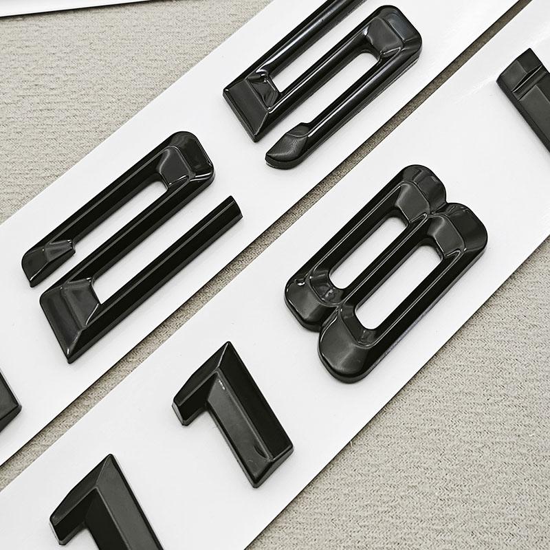 3D ABS Glossy Black Car Letters Logo 118i 120i 125i Rear Trunk Badge Sticker For BMW 118i 120i 125i Tail Marking Accessories