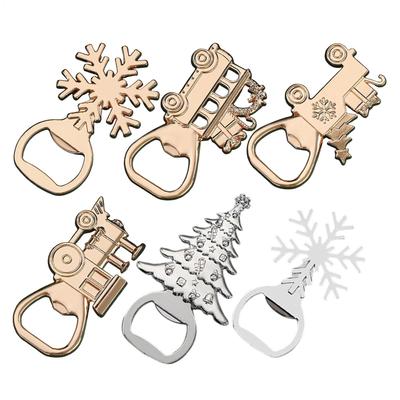 Flaschenöffner Weihnachtsbaum Öffner Weihnachtsmann Schneemann Zinklegierung Flaschenöffner Kellner Bar Küchenwerkzeug Navidad Party Dekor