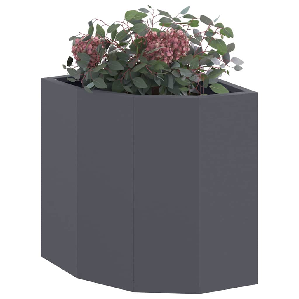 Corner Planter Anthracite 30 x 30 x 35 cm Steel
