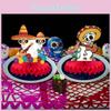 Of Day The Dead Themed Skull Pattern Party Desktop Paper Ornament Decoration