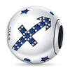 Charm Plata Authentic 12 constellation beads Water, Earth, Fire and wind round bead charm Compatible With 3MM bracelet key chain