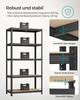 SONGMICS 5-Tier Shelving Unit, Steel Shelving Unit for Storage, Tool-Free Assembly, for Garage, Shed, Load Capacity 600 kg, 50 x 100 x 200 cm, Black