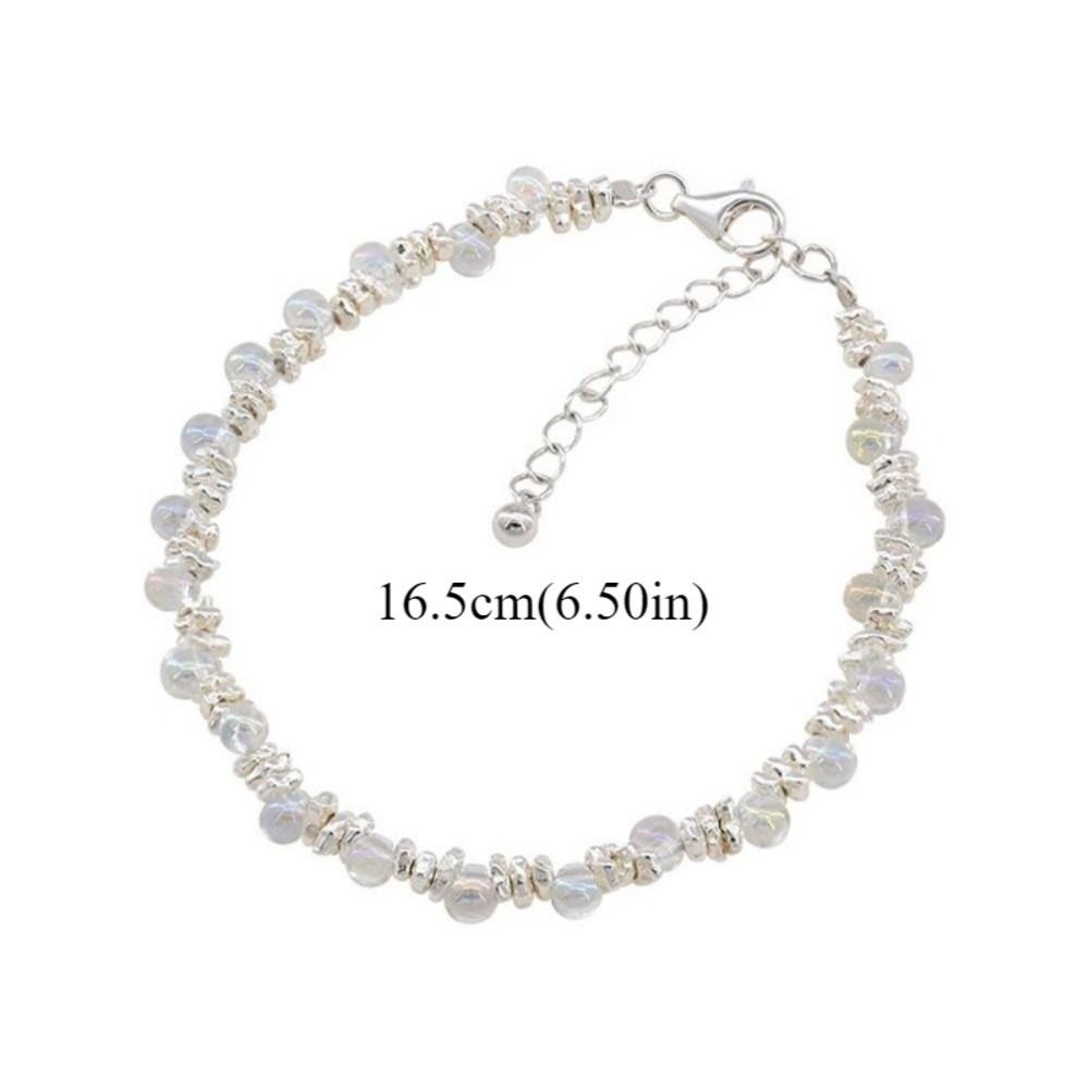 Waterproof Colorful Crystal Lucky Bracelet Jewelry Rainbow Candy Beads Bangle  Wedding Party Gift