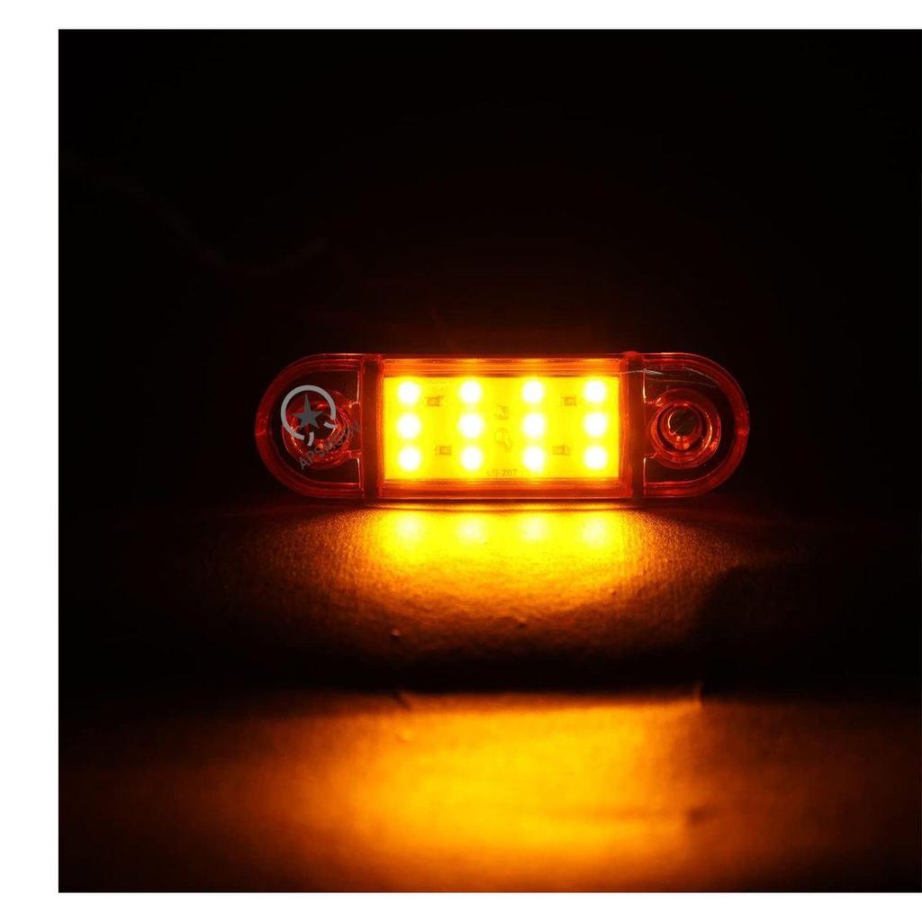 6-PACK LED MARKER LIGHTS TRAILER, 12V Waterproof Trailer Marker Light Amber Trailer RV Marker LED Light Marker lights Universal Fit Boat