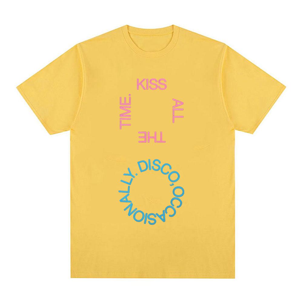 

Harry Style Kiss All Time Disco Occasional Travel Shirt 2026 Summer Mens Womens Shirts Luxury Fashion Pure Cotton Tshirt M