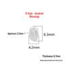 S999 Sterling Silver Good Luck Spacer Beads for DIY Crystal Bracelet or Necklace - Irregular Shape Rope Accessories