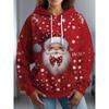 Fashion Women's Hooded Sweater 3D Casual Color Printing Casual Long Sleeve Sweater