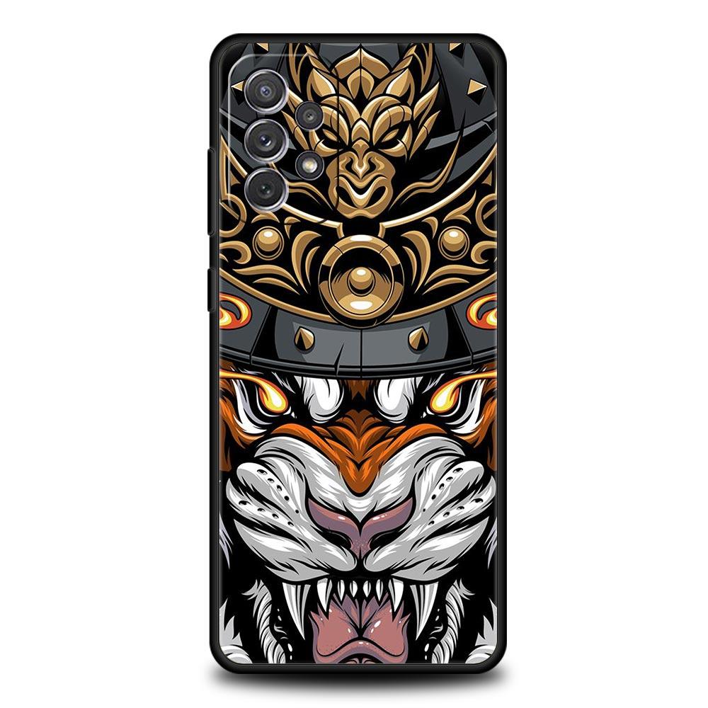 Japan Samurai Oni Mask Phone Case For Samsung Galaxy A17 A07 A55 A35 A25 A15 A05 A33 A31 A23 A21s A13 A41 A73 A53 A51 A71 Cover