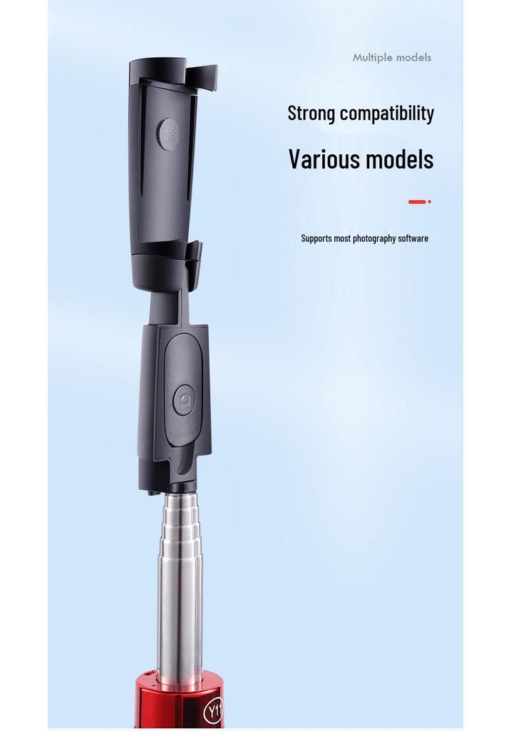 Y11 Mobile Bluetooth Selfie Stick Tripod: Portable, Retractable, Foldable, Rotating Stand for Outdoor Live Broadcasts