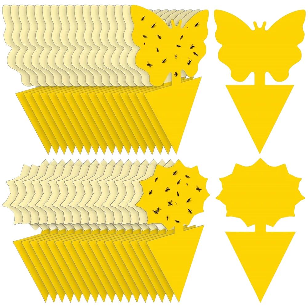 Insect Traps Protect The Plant Double Sided Gnat Traps Non-Toxic and Odorless Sticky Board Traps for Garden Plants Kitchen