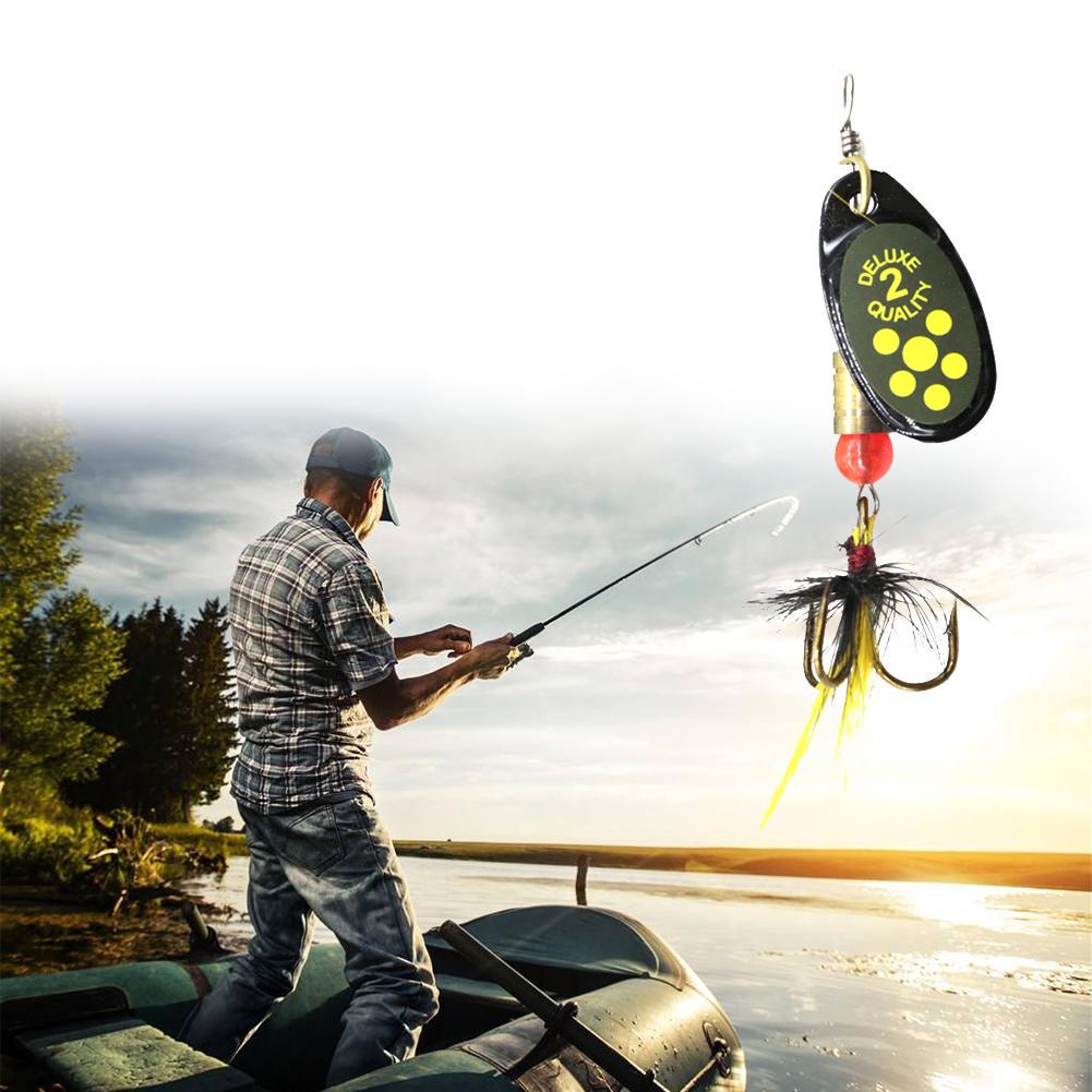 Buy LUSHAZER Sequin Spoon Wobble Fishing Lures Spinner Fishing Baits