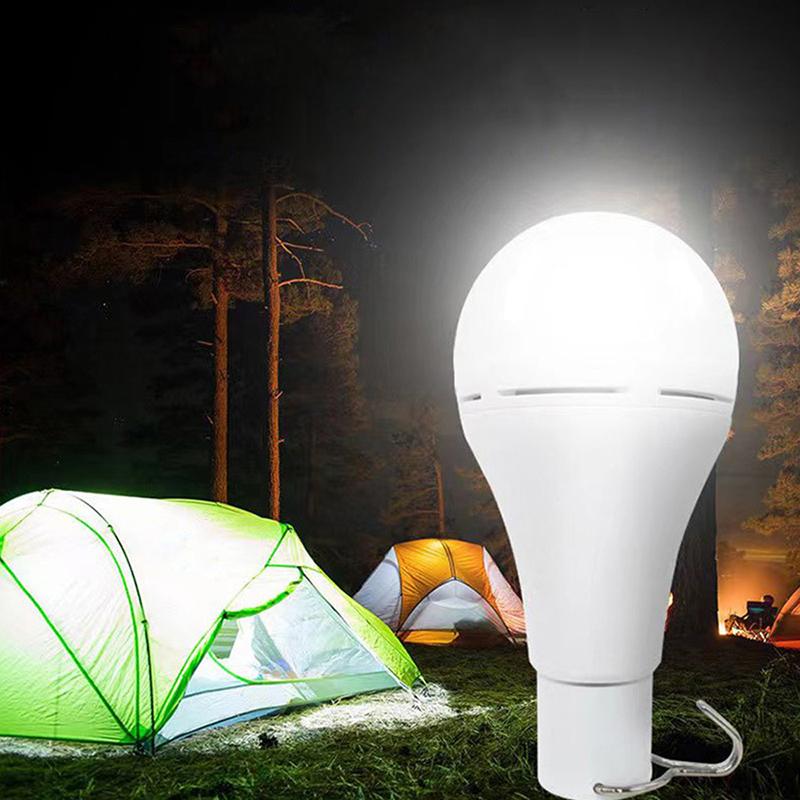 7W Solar Light Waterproof USB Charged Hanging Emergency Sunlight Powered Lamp Outdoor Indoor House Solar Bulb Light Solar Panels