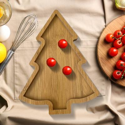 Vassoio a Forma di Albero di Natale Tavole in Legno per Salumi e Dolci Piatto da Cena per Bistecca