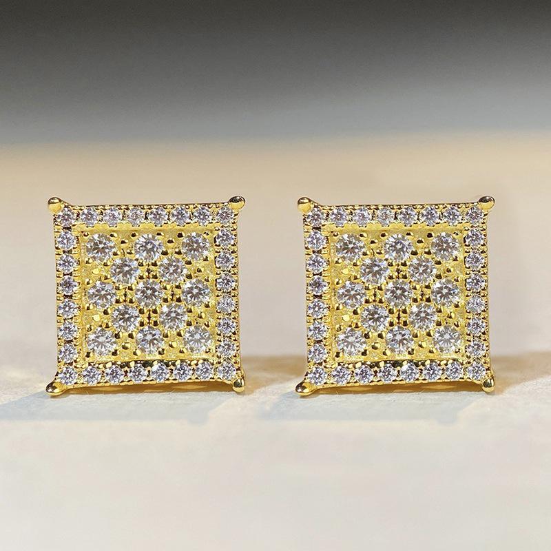 Exquisite New Square Stud Earrings for Women, Xiaoxiangfeng Exquisite and Simple Earrings, Daily Wear Chic Style