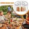 Air Fryer Grill Rack Stainless Steel Hanging Grill Skewers Non-Stick Home Barbecue Kebabs Rack For Vegetable Fish Meat Shrimp