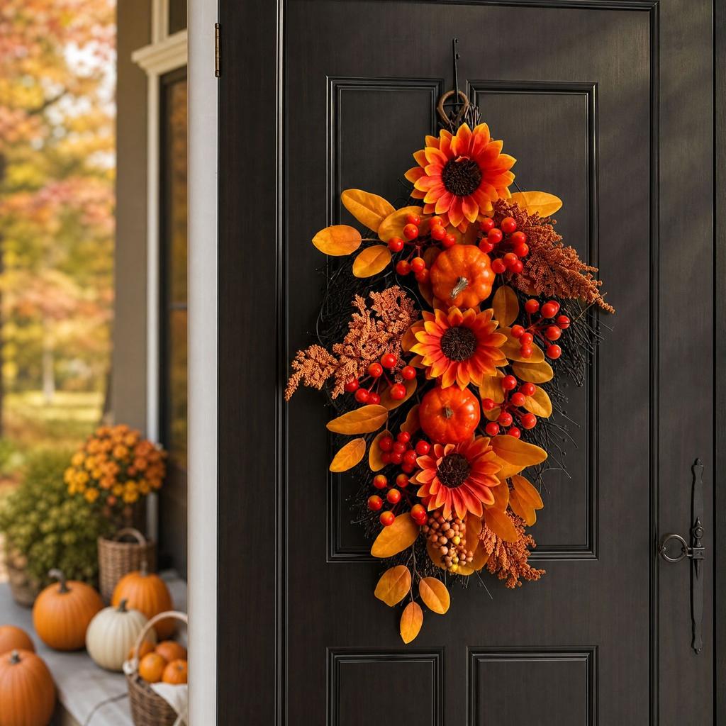 Fall Maple Leaf Pumpkin Hanging Ornaments for Home Decor