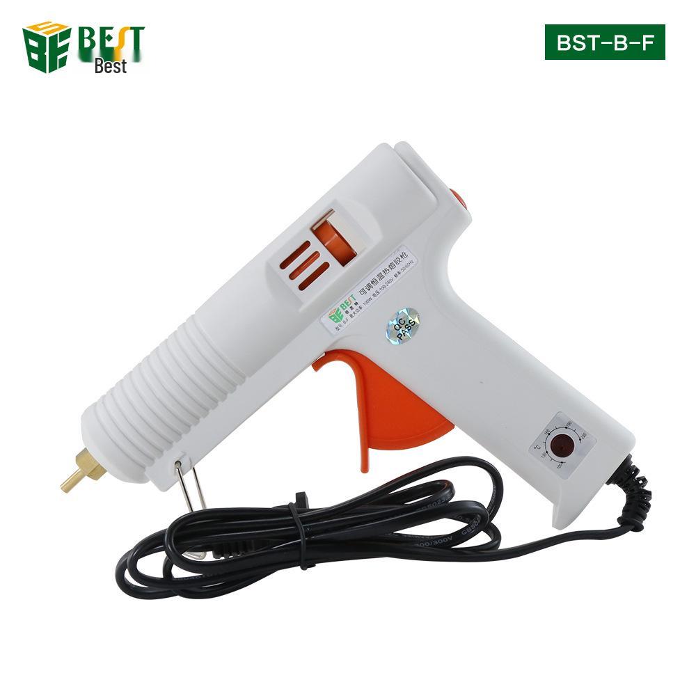 Premium 100W Electric Hot Melt Glue Gun with Adjustable High Temperature, Compatible with 11mm Glue Sticks.