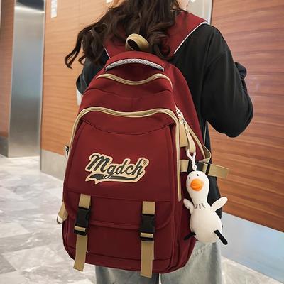 Children Elementary School Girls Burgundy College Students Middle School Students Backpack Junior High School Students Backpack
