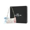 COACH shoulder bag [Customized bag] Teri 25 brand micro-label detachable strap bow silk scarf extension chain printed Shanyuezhi basic model