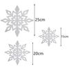 LOKIPA Christmas decoration set ornaments silver 12-piece cute decorations interior snowflake snow crystals party goods (snow crystal type 2)