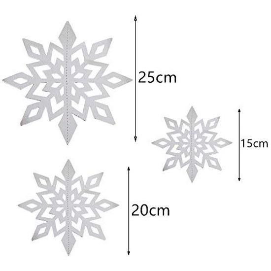 LOKIPA Christmas decoration set ornaments silver 12-piece cute decorations interior snowflake snow crystals party goods (snow crystal type 2)