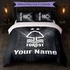 Nottingham Forest FC Benutzerdefinierter Name Text Bettwäsche-Set 1 Bettbezug+2 Kissenbezüge Fußball-Logo Personalisierte Geschenk für besonderen Anlass Schlafzimmer-Dekoration