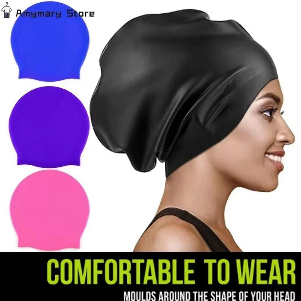 Thicken Design Waterproof Swim Cap Soft Snorkeling Cap Surfing Hat Silicone Swim Headgear  Surfing