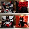 Hot L-Llil Darkieed Cushion Cover Soft Washable Pillow Case Multi-Scene for Couch Bed Travel Office Use