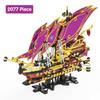 2077PCS Pirate Ship Building Blocks Future Number Boat Model Assembly Bricks Toys Desktop Decoration Kid Adult Holiday Gifts