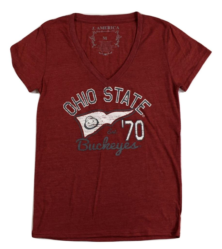 J. America Juniors Ohio State Buckeyes '70 Shirt Neu M