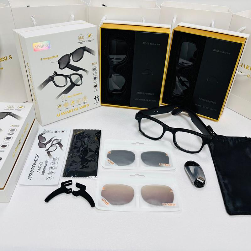 G1 Smart Glasses with Bluetooth Calling and AI Voice Assistant, Camera, Video, Anti Blue Light Lens Glasses