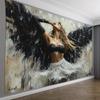 2D Modern Art Fallen Angel Tapestry Cloth Sexy Woman Decor