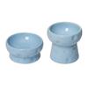Ceramics Cat Bowl With Cheese Design Cat Food Bowl Water Plate Snack Dish Large Caliber Anti-Tip With Stand For Neck Protection