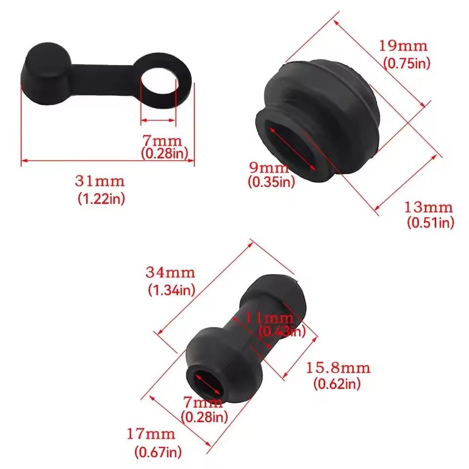 1/5/10Set Universal Disc Brake Rubber Cap Car Motorcycle High-Seal Brake Caliper Rubber Kit Durable Waterproof Replacement Kit